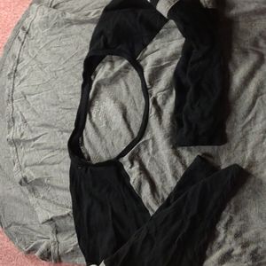 Black and grey sleep dress